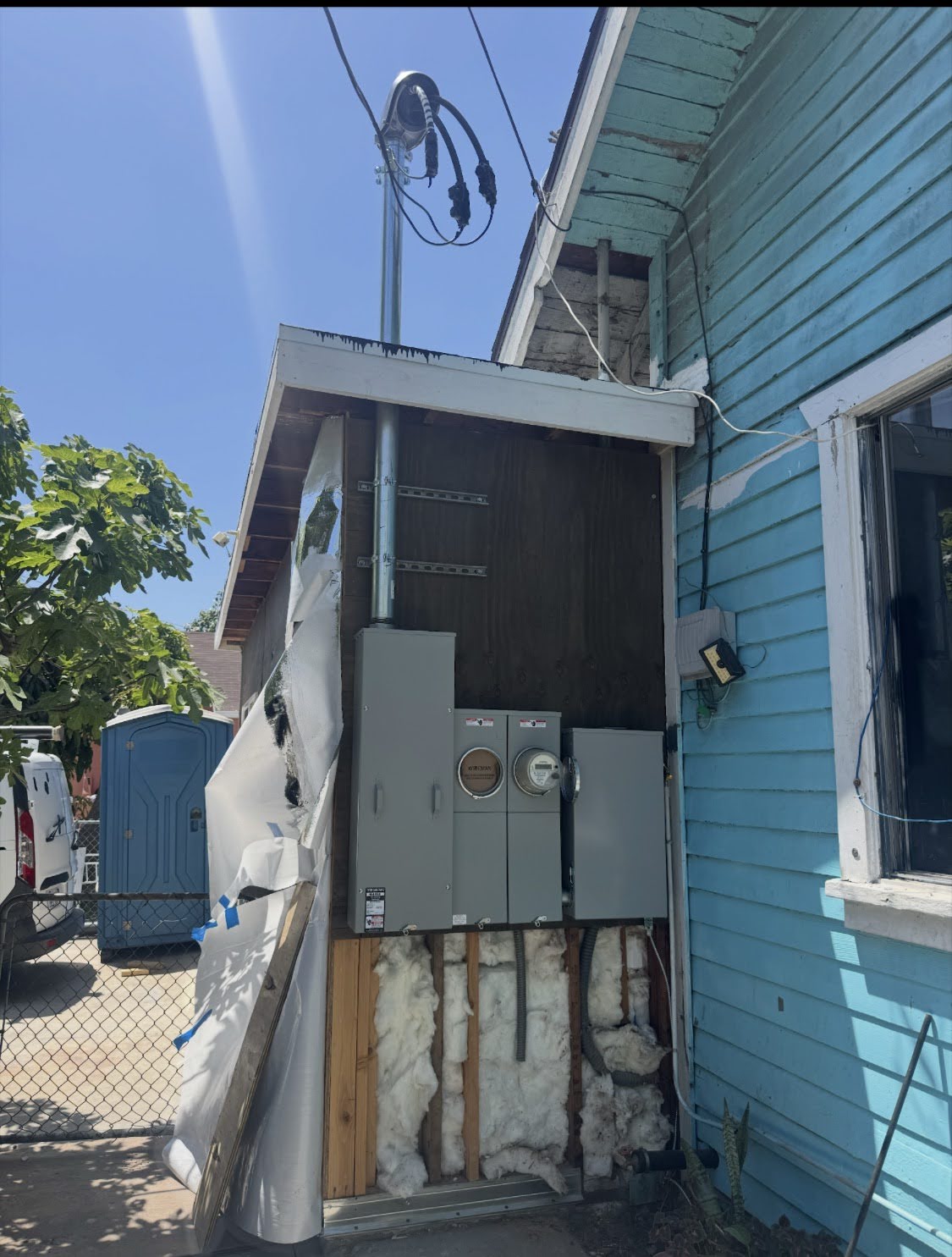 After: new 200A panel installation — permitted, inspected, complete